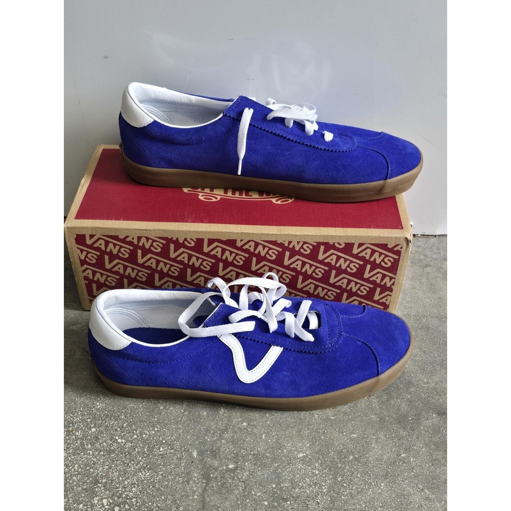 Vans Sport Low Shoes Mens Size 12 Track‎ Sport Blue Suede Gum Sneakers Skate